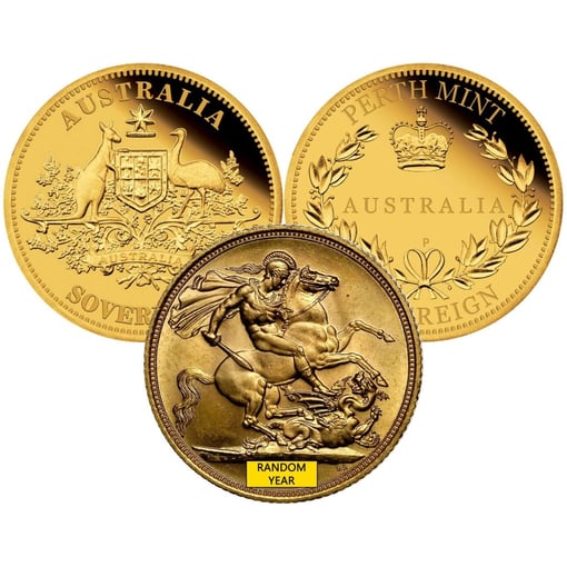 Gold sovereign coin - random year