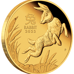 2023 year of the rabbit 1/4oz. 9999 gold proof coin – lunar series iii