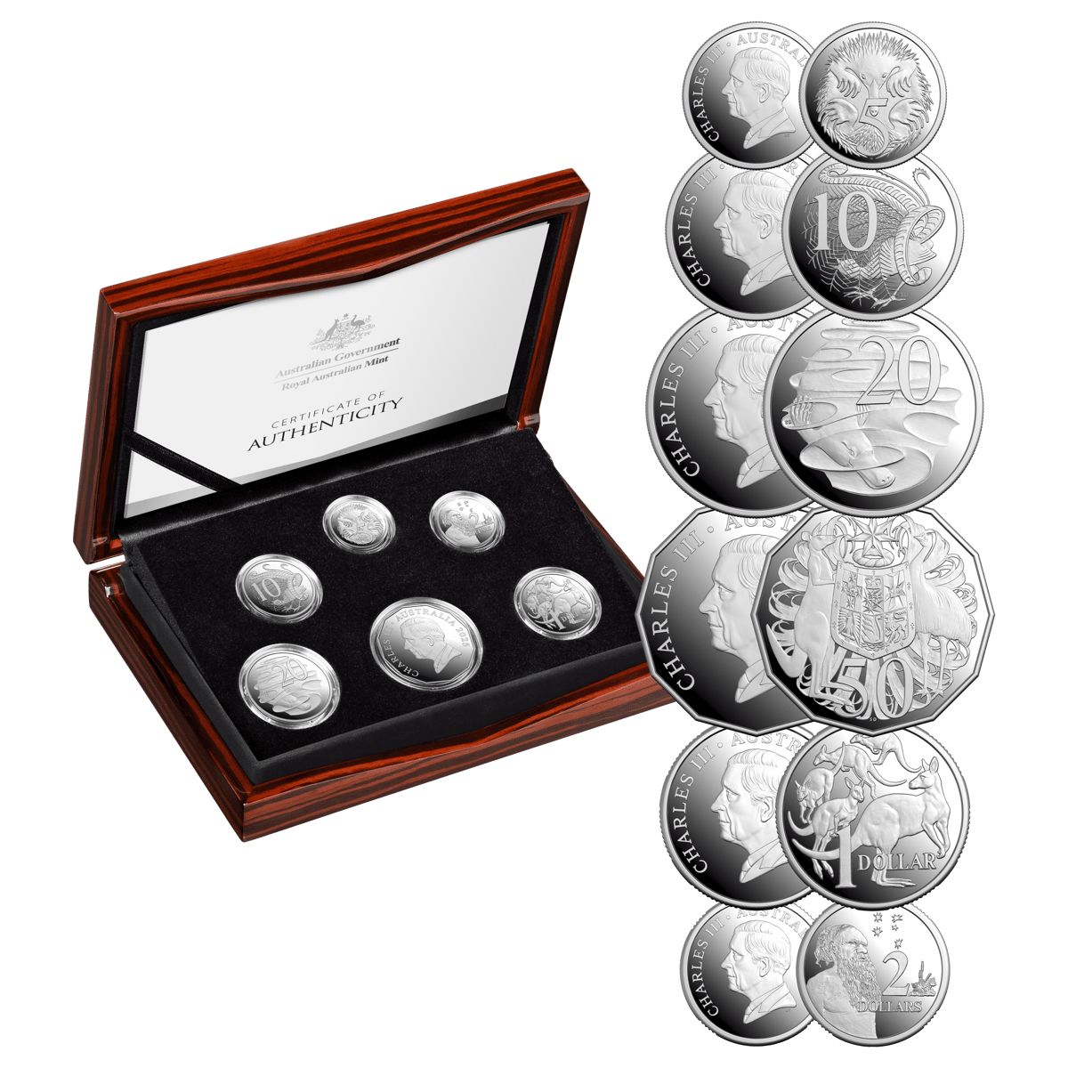 2025 hm king charles iii silver proof six coin year set - image 5