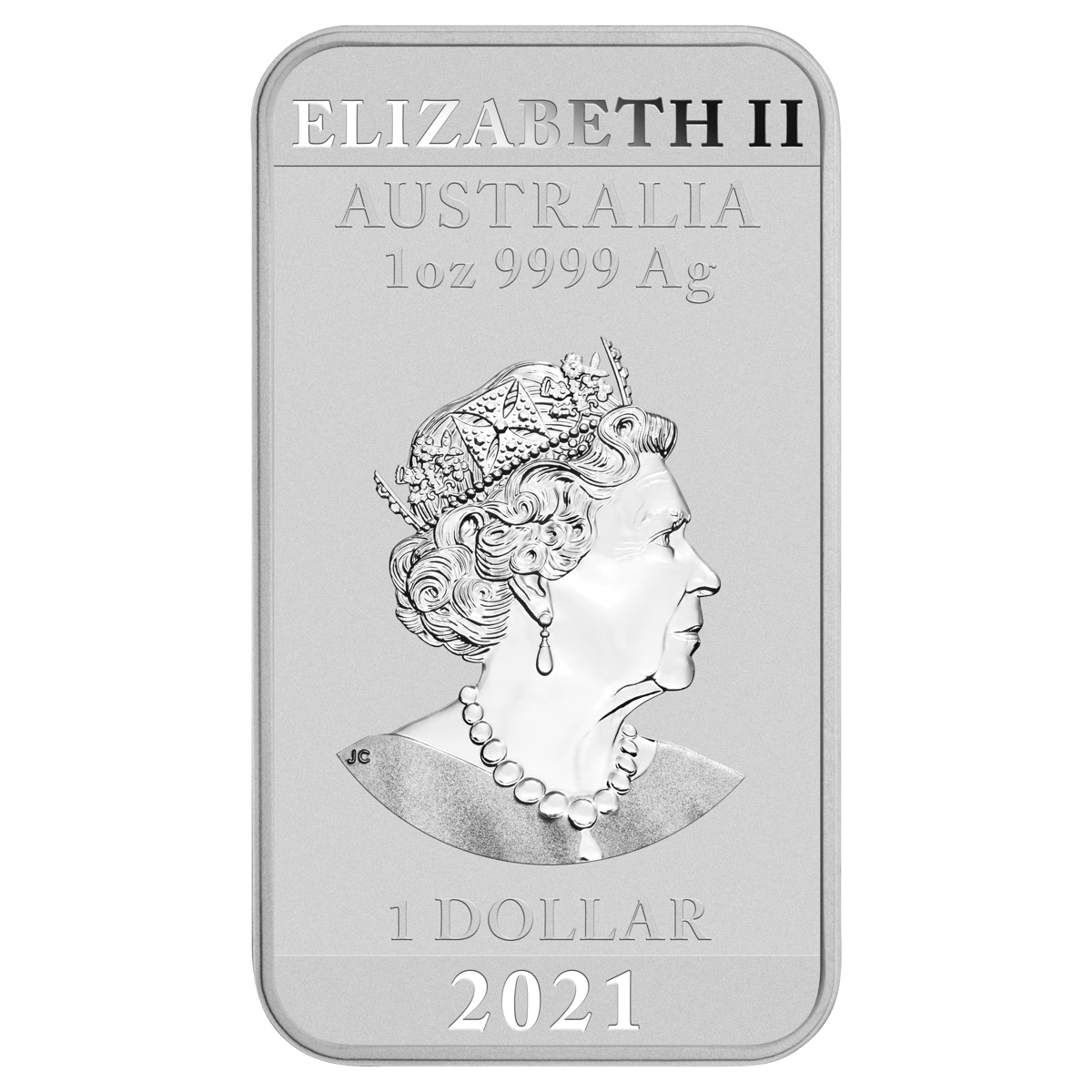 2021 dragon 1oz silver rectangular coin - image 2