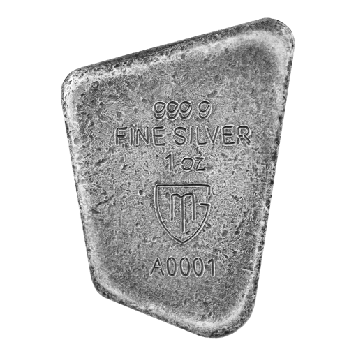 Fehu rune 1oz silver cast bar