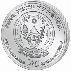 2023 rwanda african ounce - nile crocodile 1oz. 999 silver bullion coin