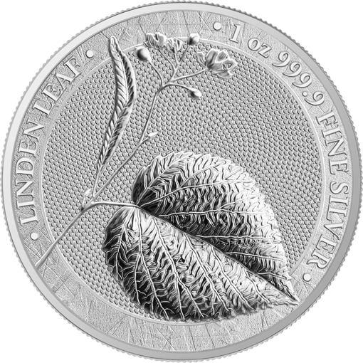 2022 mythical forest - linden leaf 1oz. 9999 silver bullion coin
