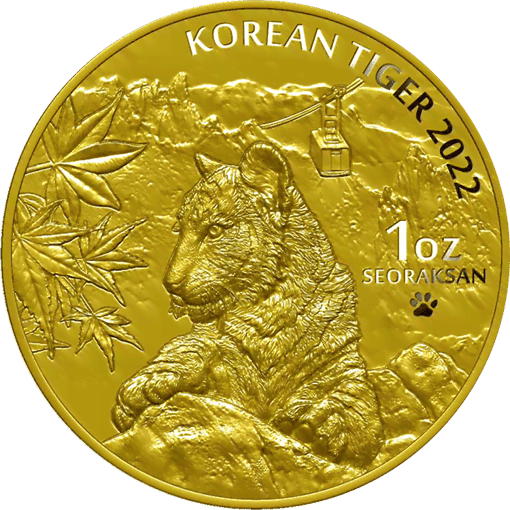 2022 south korean tiger 1oz. 999 gold round