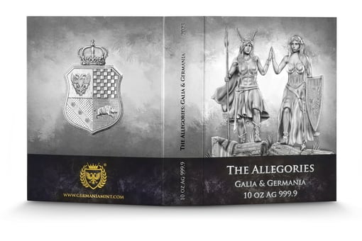 2023 the allegories – galia & germania 10oz silver coin