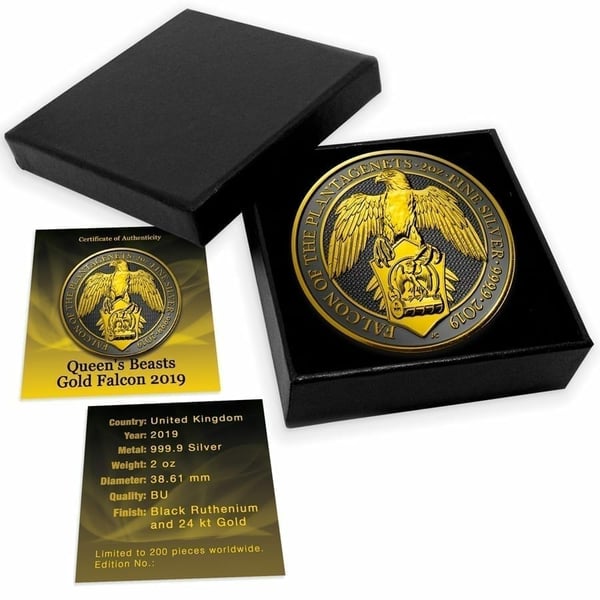 2ozgoldshadows-2019-queens-beasts-the-falcon-black-ruthenium-gold-shadows-2oz-silver-coin
