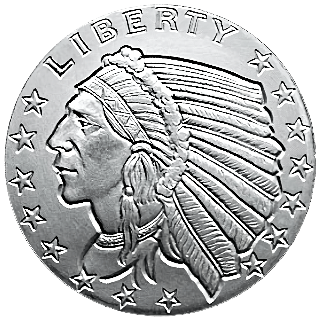 1TTODSR incuse-indian-head-110oz-silver-round