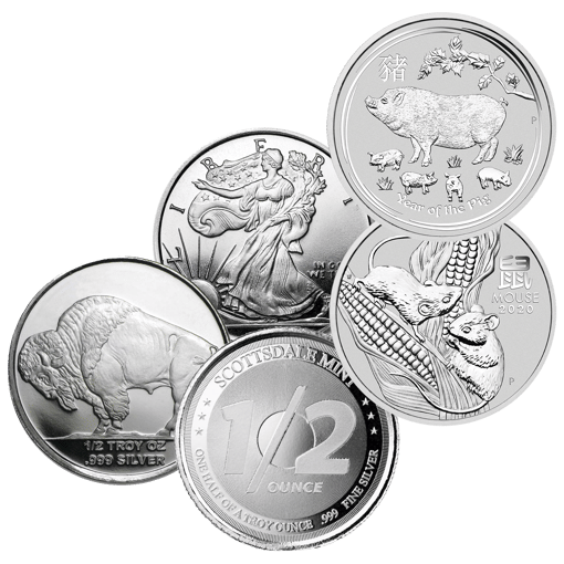 Low premium 1/2oz silver bullion