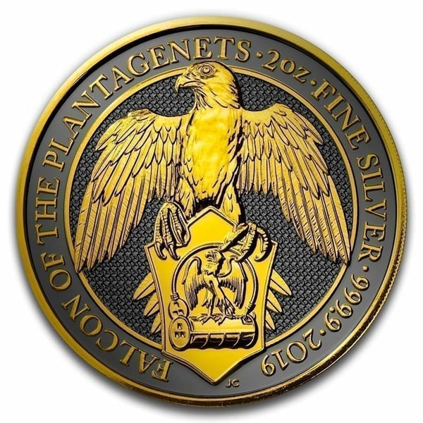 2ozGoldShadows-2019-queens-beasts-the-falcon-black-ruthenium-gold-shadows-2oz-silver-coin