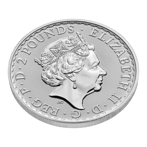 2023 britannia 1oz. 999 silver bullion coin with queens effigy
