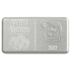 2022 bazooka joe bubble gum 75th anniversary 40g silver bar