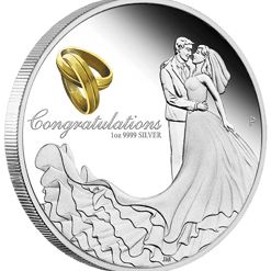 2023 wedding 1oz silver proof coin