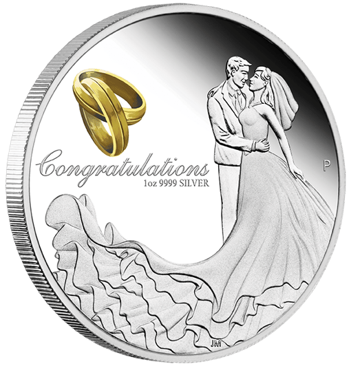 2023 wedding 1oz silver proof coin