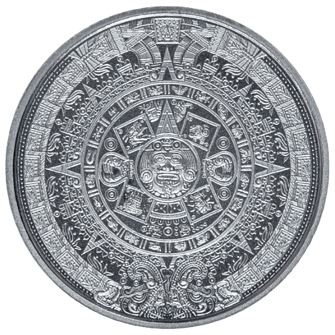 1QOACSR aztec-calendar-14oz-silver-round