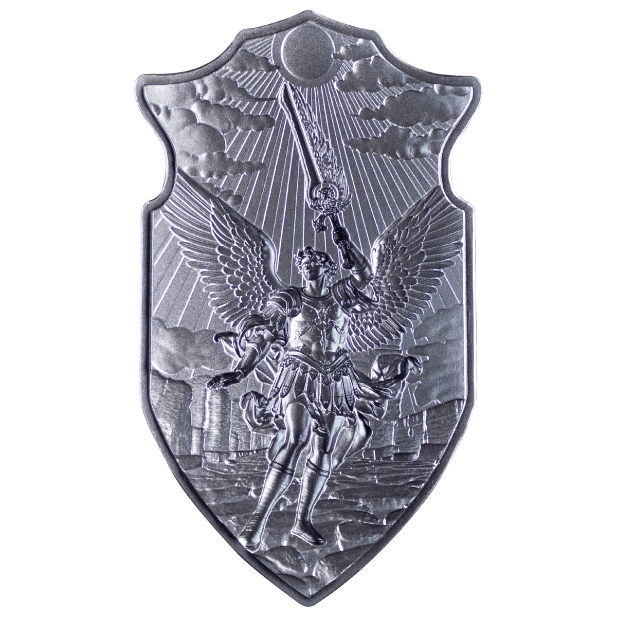 Shield of st. Uriel 2oz silver shield stackable - image 2
