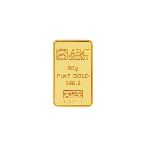 Abc bullion 20g. 9999 gold minted bullion bar in card