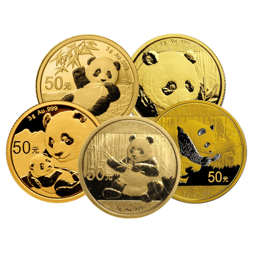 Chinese panda 3g gold bullion coin - secondary market