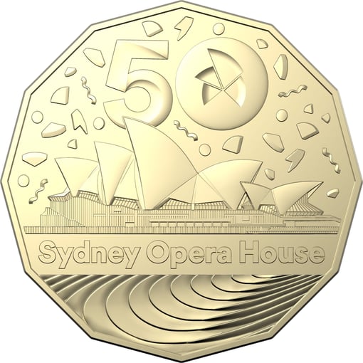 2023 50th anniversary of the sydney opera house uncirculated coin - albr