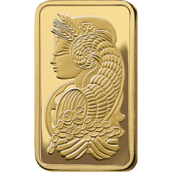 Lady fortuna 2. 5g gold minted bullion bar