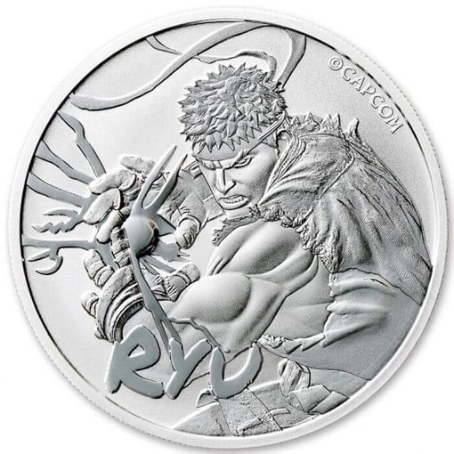 2022 street fighter - ryu 1oz. 9999 silver bullion coin
