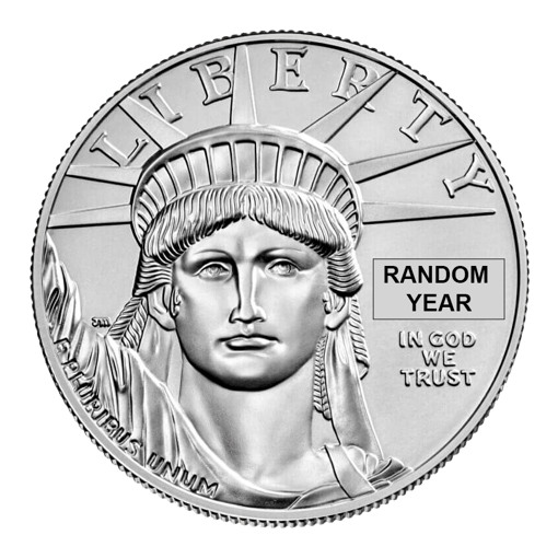 American eagle 1oz. 9995 platinum bullion coin - random year