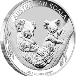 2011 australian koala 1oz. 999 silver coin in capsule - the perth mint bu