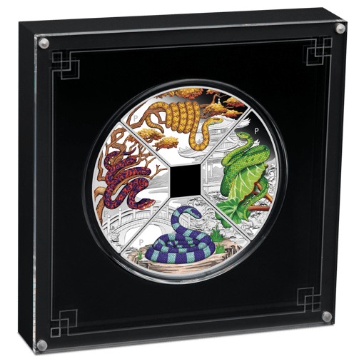 25r67zaa 2025-year-of-the-snake-quadrant-1oz-silver-proof-four-c