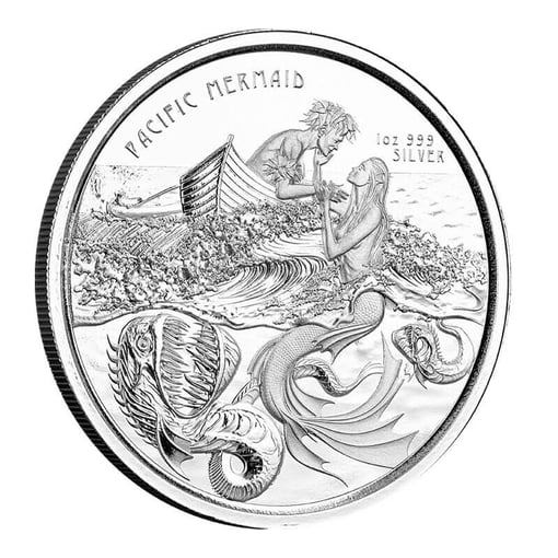 2021 pacific mermaid 1oz. 999 silver bullion coin