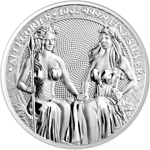 2021 the allegories – austria & germania 10oz. 9999 silver coin