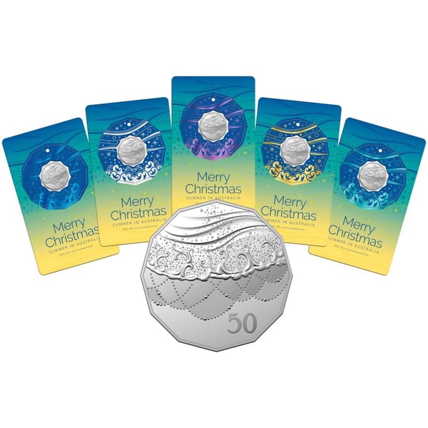 10664-2021-50c-beach-christmas-coin-decoration-in-pop-out-card-pack-of-5-cuni