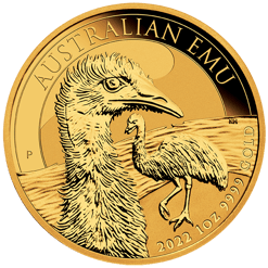 2022 Australian Emu 1oz .9999 Gold Bullion Coin