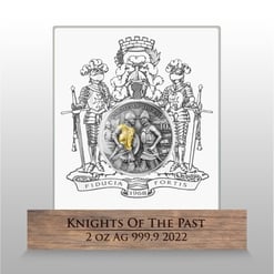 2022 malta knights of the past 2oz. 9999 antiqued silver high relief coin