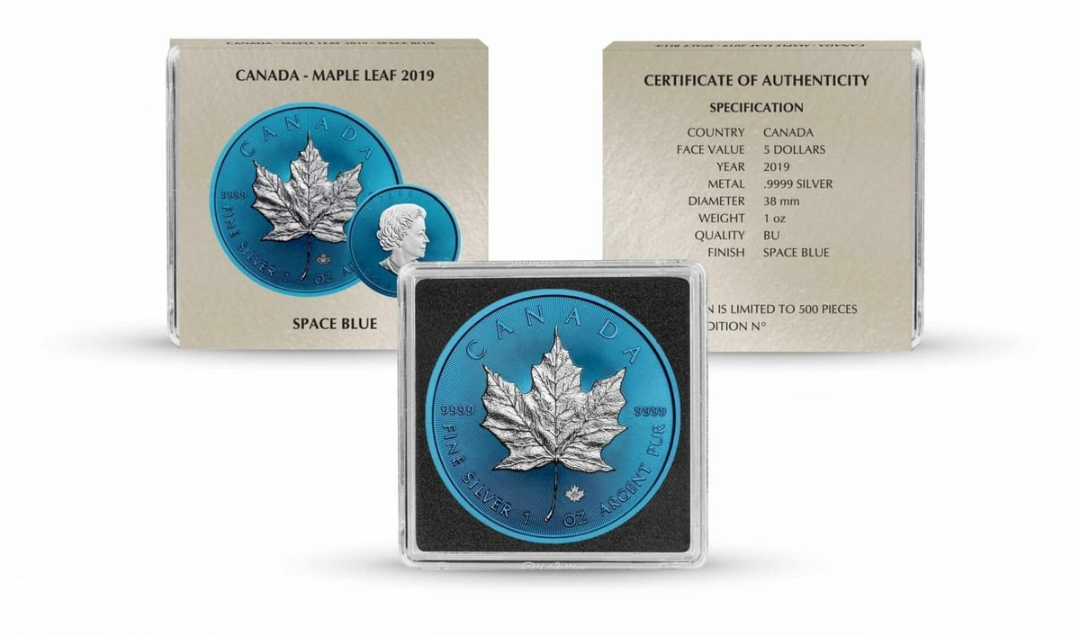 Mapleaf1ozsb-2019-maple-leaf-1oz-silver-coin-space-blue-edition