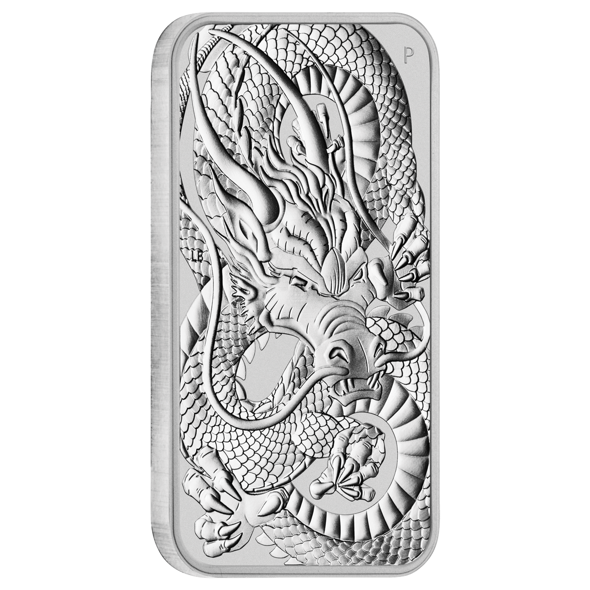 2021 dragon 1oz silver rectangular coin - image 3