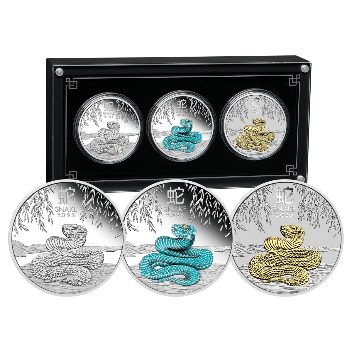 2025 year of the snake trio 1oz silver proof - image 2