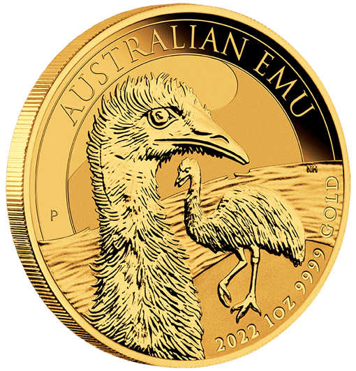 2022 australian emu 1oz. 9999 gold bullion coin