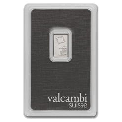 Valcambi 2.5g .9995 Platinum Minted Bullion Bar