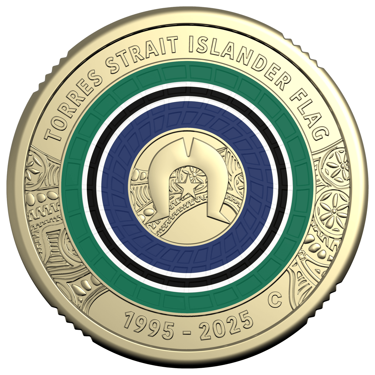 2025 $2 30th Anniversary of the Torres Strait Island Flag Coloured Coin - Image 2