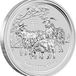 2015 year of the goat 10oz. 999 silver bullion coin - lunar series ii