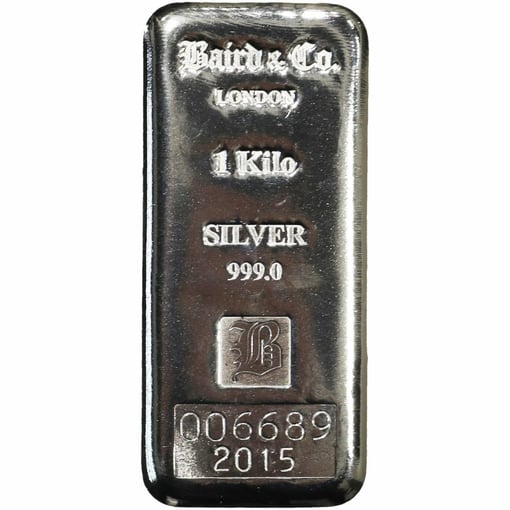 B&c1ksb-baird-co-1kg-999-silver-cast-bullion-bar