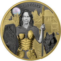 2022 Valkyries – Hildegard 1oz .9999 Silver Gilded Coin