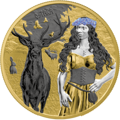 2023 Valkyries - Ostara Valhalla 1oz .9999 Silver Gilded Coin