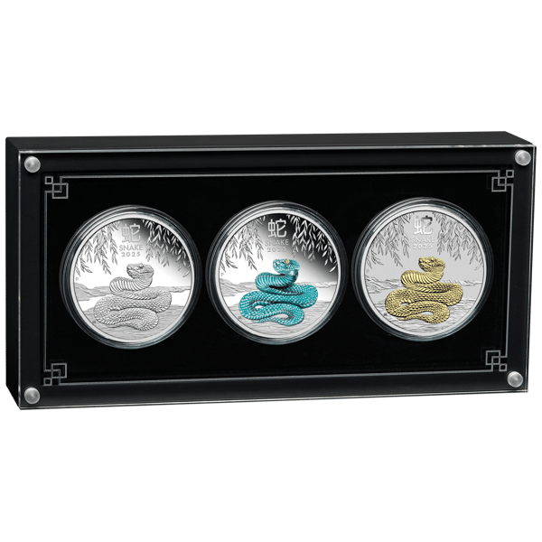 2025 year of the snake trio 1oz silver proof