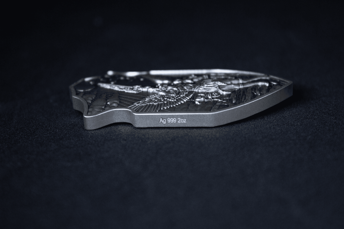 Shield of st. Uriel 2oz silver shield stackable - image 4