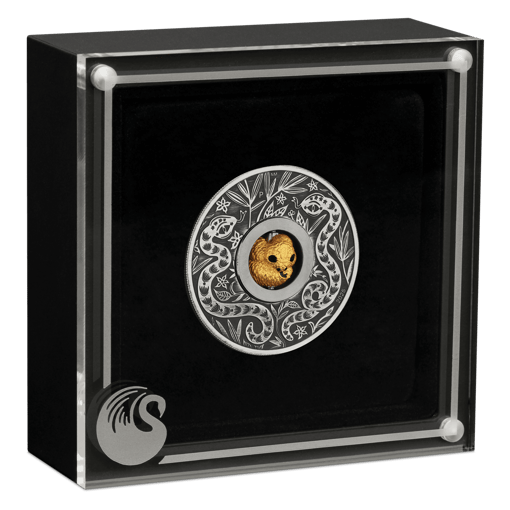 2025 year of the snake rotating charm 1oz silver antiqued coin - image 5