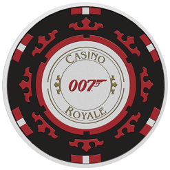 2023 007 Casino Royale 1oz Coloured Silver Coin in Card
