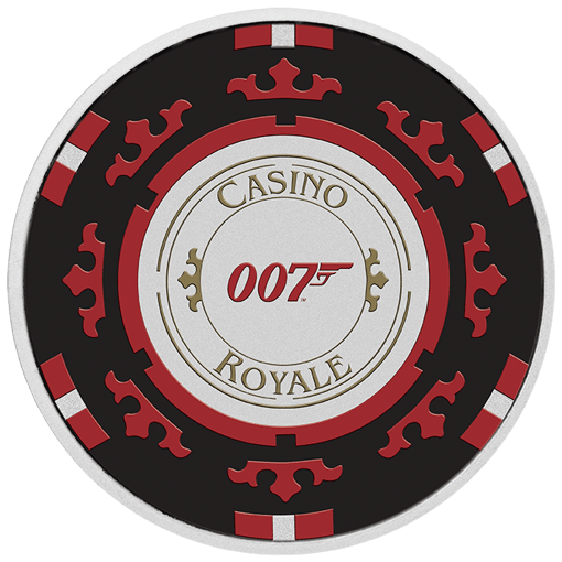 2023 007 casino royale 1oz coloured silver coin in card