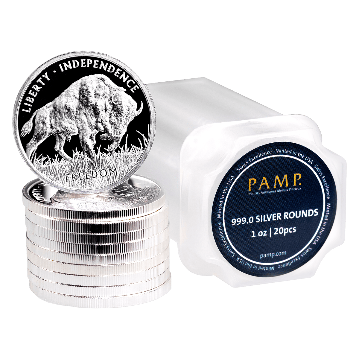 Smtb1buffalornd-pamp-american-buffalo-1oz-silver-round