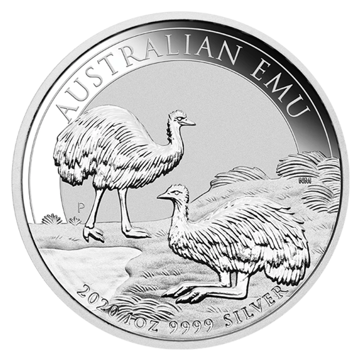 2020 australian emu 1oz. 9999 silver bullion coin