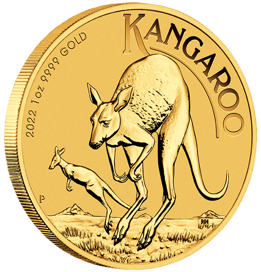 2022 australian kangaroo 1oz. 9999 gold bullion coin
